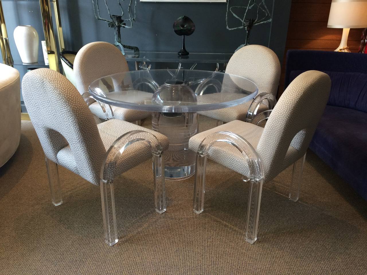 Mid-Century Modern Charles Hollis Jones Le Dome Dining Table For Sale