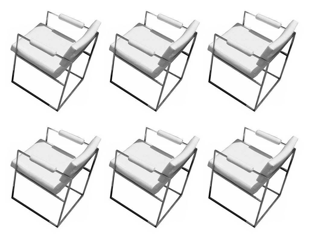 Mid-Century Modern Milo Baughman for Thayer Coggin Set of Six Armchairs