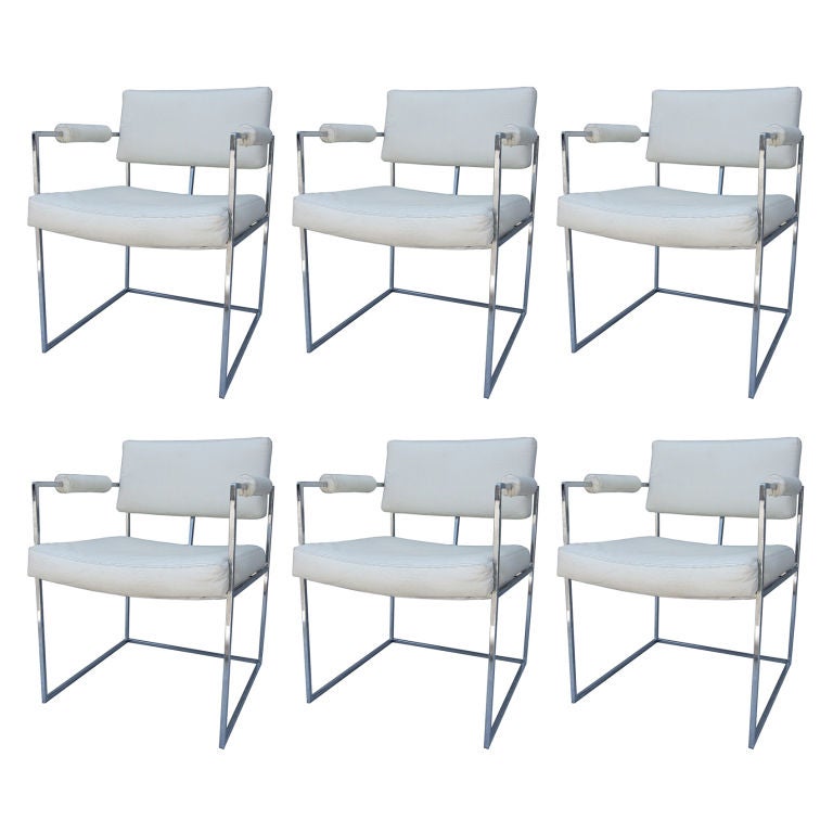 Milo Baughman for Thayer Coggin Set of Six Armchairs