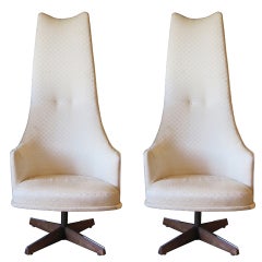 Adrian Pearsall High Back Chairs With Swivel Mechanism