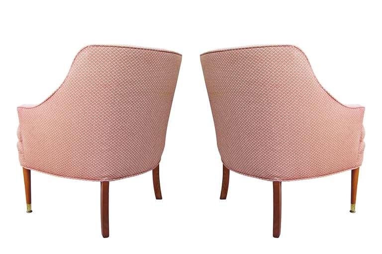 Vintage Pair of Barrel Back Arm Chairs