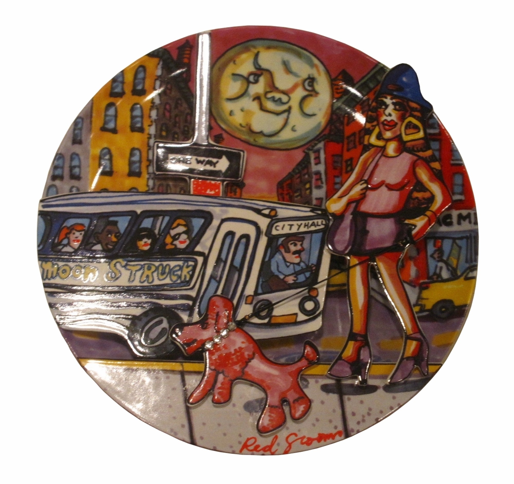 Red Grooms "Moonstruck" Limited Edition Plate