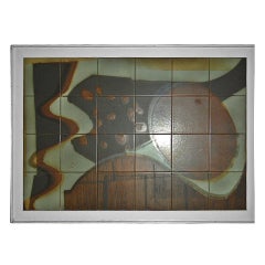 One-of-a-Kind 1950s Tile Abstract Painting 11