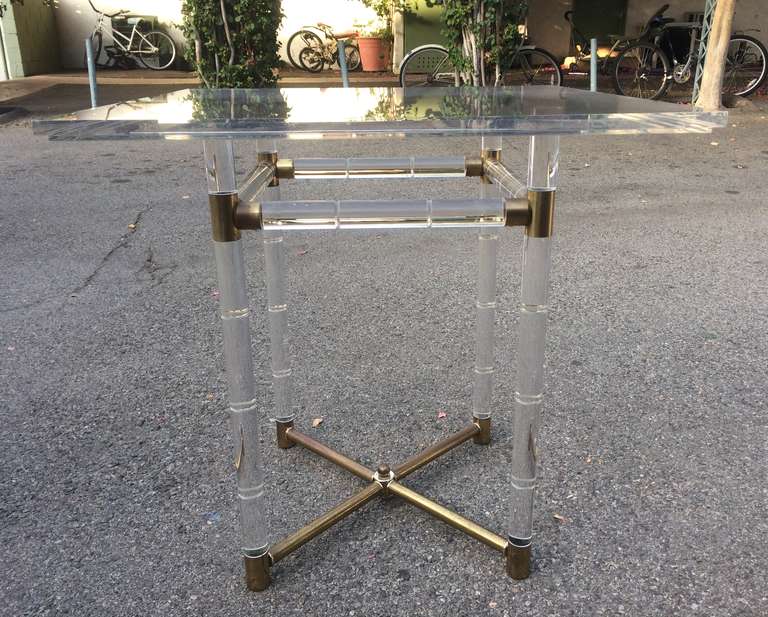 Table centrale « Regency Bamboo » de Charles Hollis Jones Bon état - En vente à Los Angeles, CA