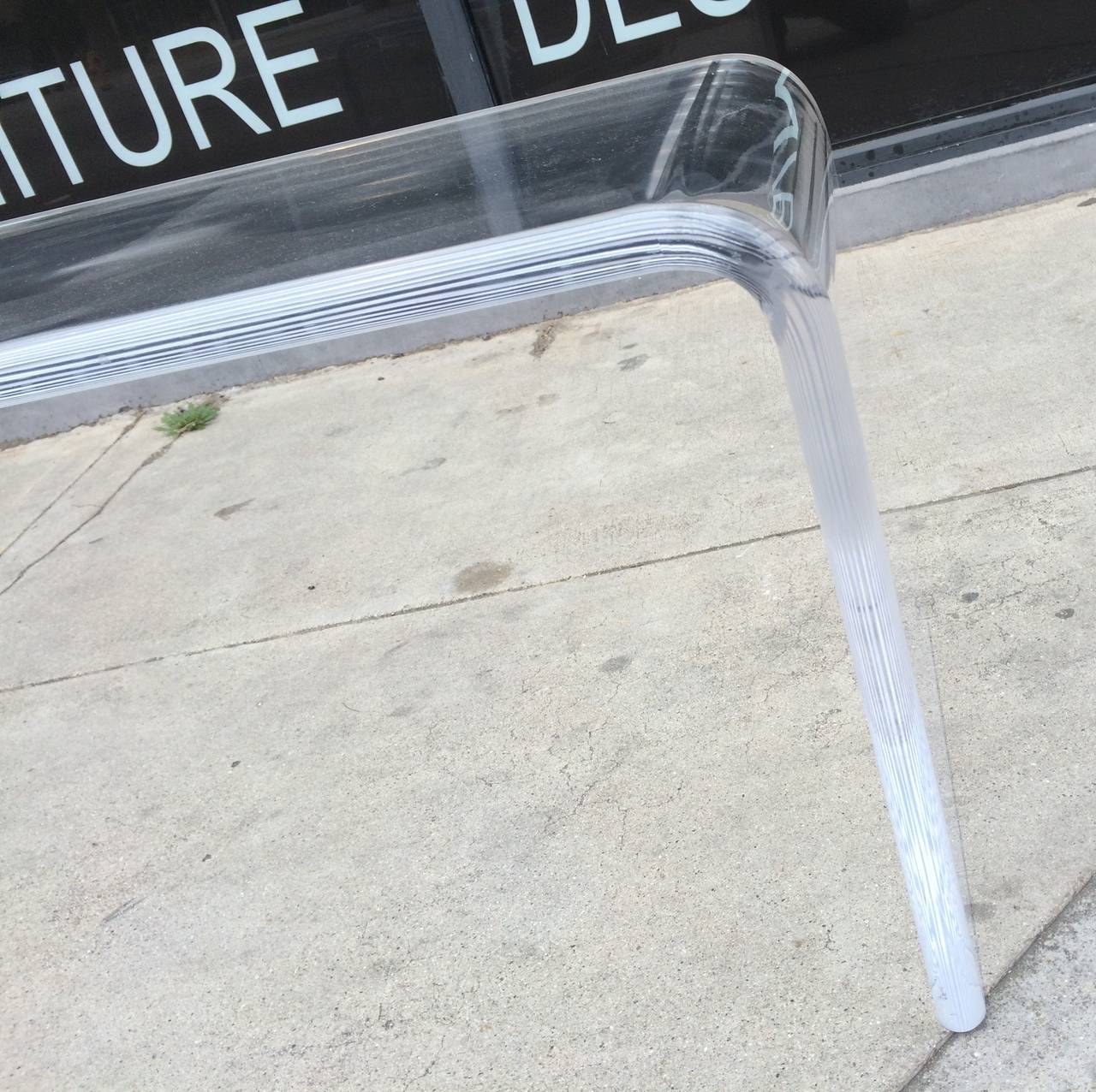 lucite waterfall table