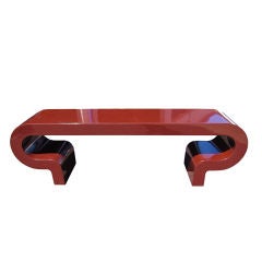 Waterfall Console in High Gloss Lacquered Finish 4