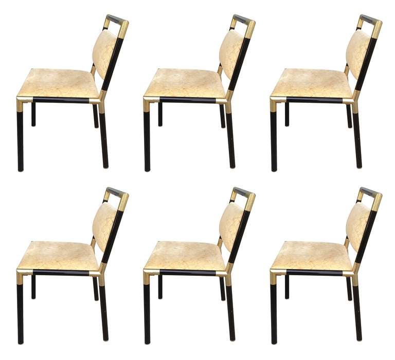 Set of 6 Italian Dining Chairs at 1stdibs