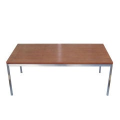 Florence Knoll Wood and Solid Steel Coffee Table, USA, 1950s 9
