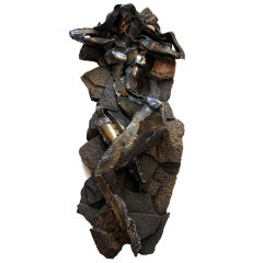 Stunning Female Wall Sculpture With a Bronze Finish