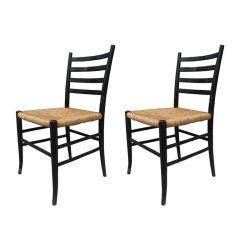 Gio Ponti Pair of Leggera Chairs, Italy 1950s