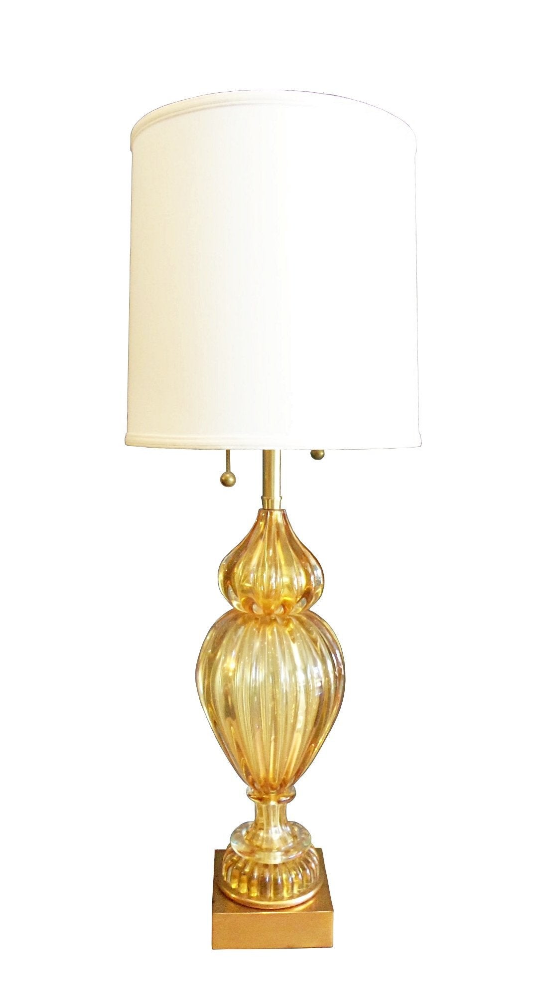 Murano Glass Lamp in Champagne Gold by Marbro Company