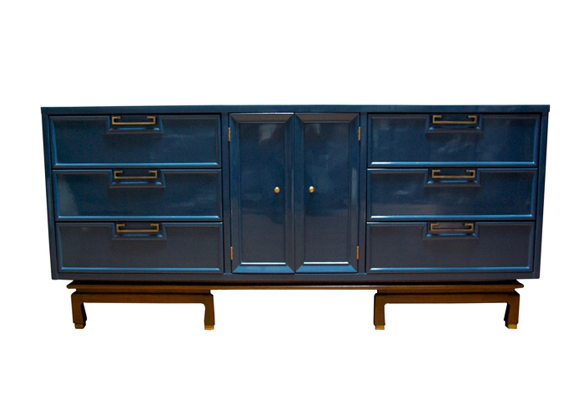 American of Martinsville Dresser in Lacquered Teal Color