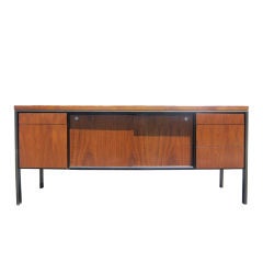 Solid Wood and Metal Credenza Side Board