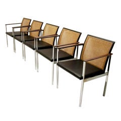 Vintage Set of Five Modern Arm Chairs