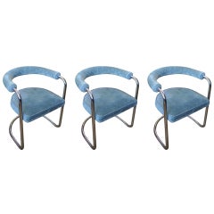 set of 3 Free-Standing Tubular Chairs