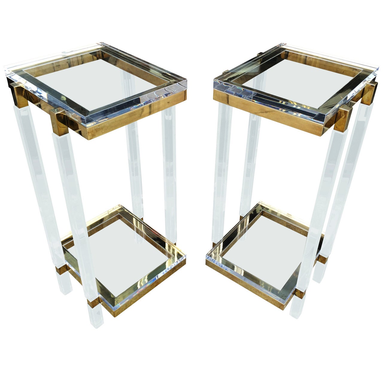 Pair of Tall Side Tables or Pedestals by Charles Hollis Jones
