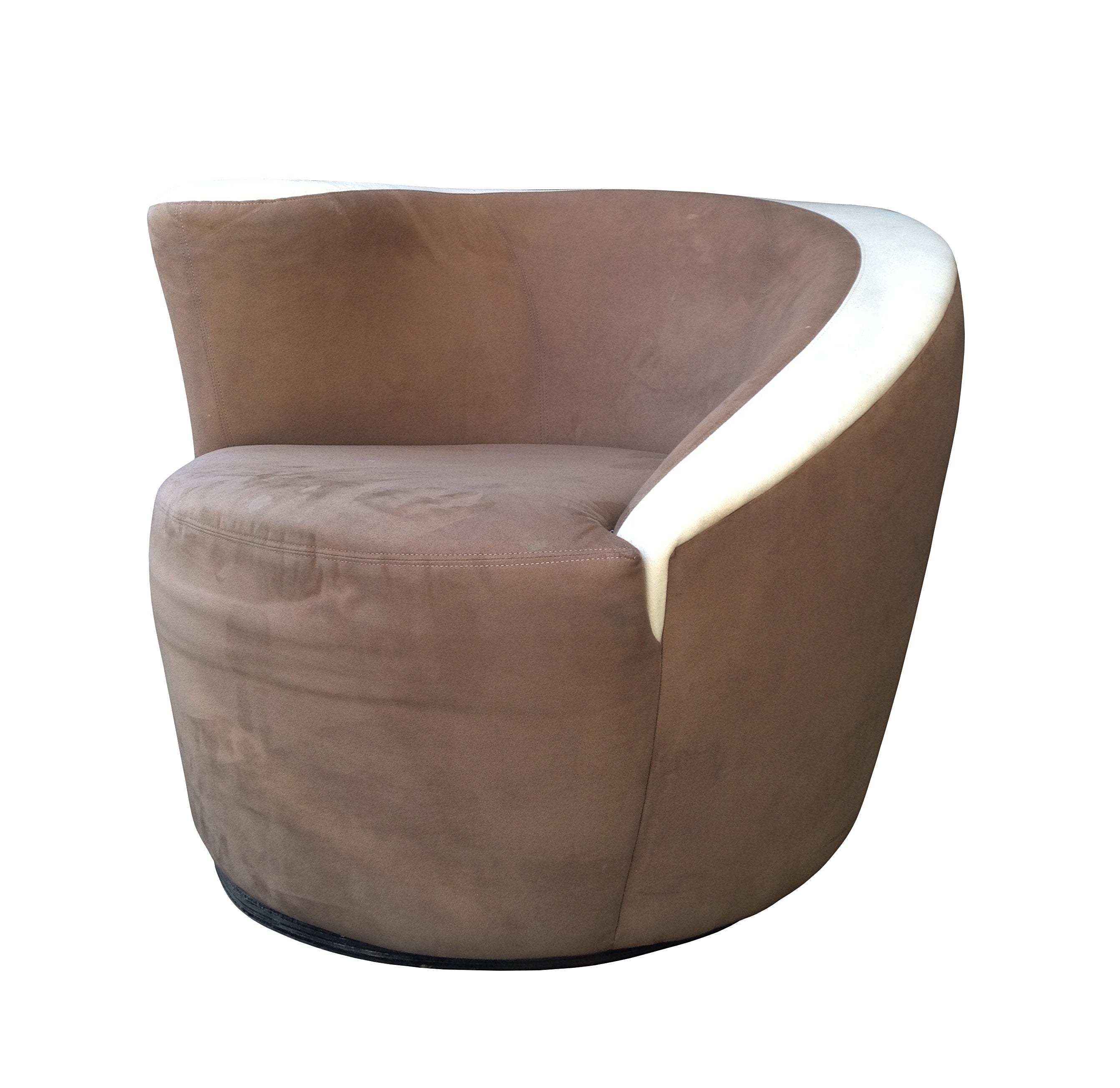 Vladimir Kagan Nautilus Chair in Chocolate Brown Microfiber