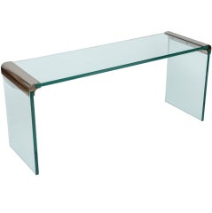 Chrome & Glass Console Table by Pace Collection
