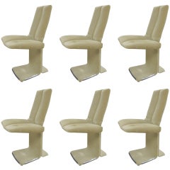 Set of Six Italian Dining Chairs by Gastone Rinaldi for Rima Furniture