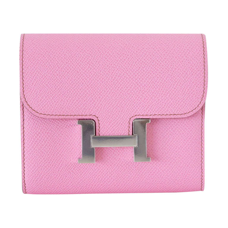 Hermes Constance coveted 5P Pink Epsom wallet New  Rare