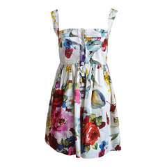DOLCE 
GABBANA cotton floral babydoll dress