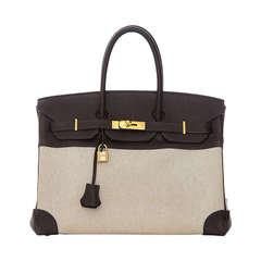 Hermès 35cm Toile Birkin Bag