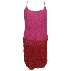 John Galliano 2007 Runway Hand-Sewn Floral Dress