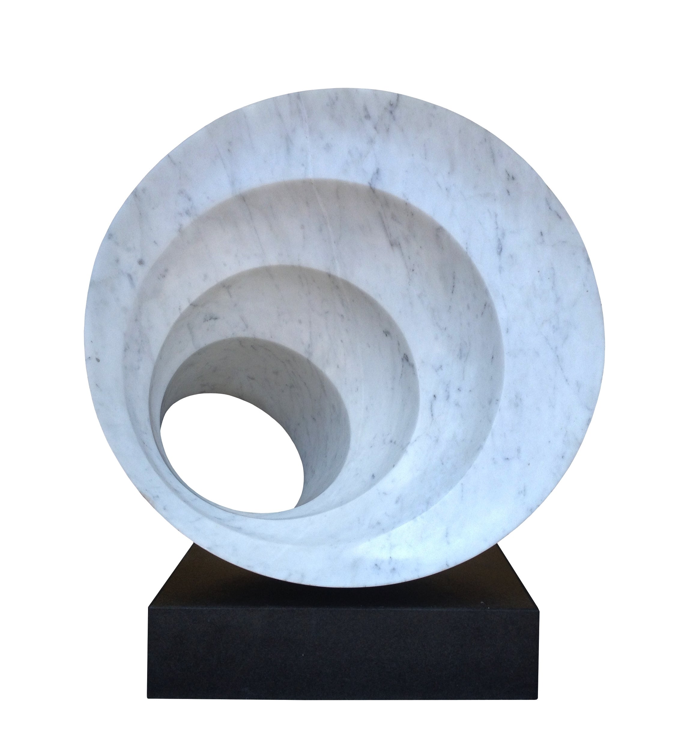 Large Carrara Marble Sculpture on a Granite Base by A. Amato