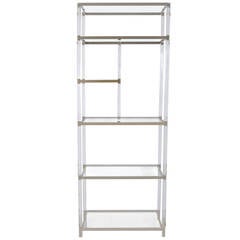 Lucite & Nickel Etagere by Charles Hollis Jones from the Metric Collection 4