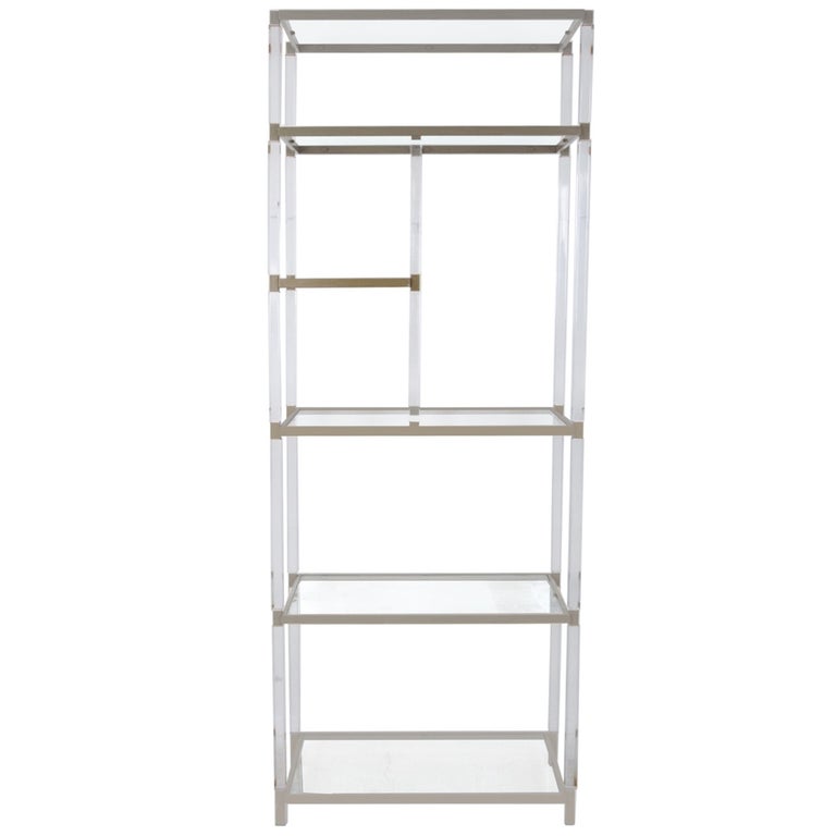 Polished nickel etagere sale
