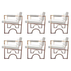 Set of Six "Oakland Raiders" Armchairs by Charles Hollis Jones 8