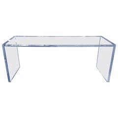 Beautiful Lucite Console Table by Cain Modern 6