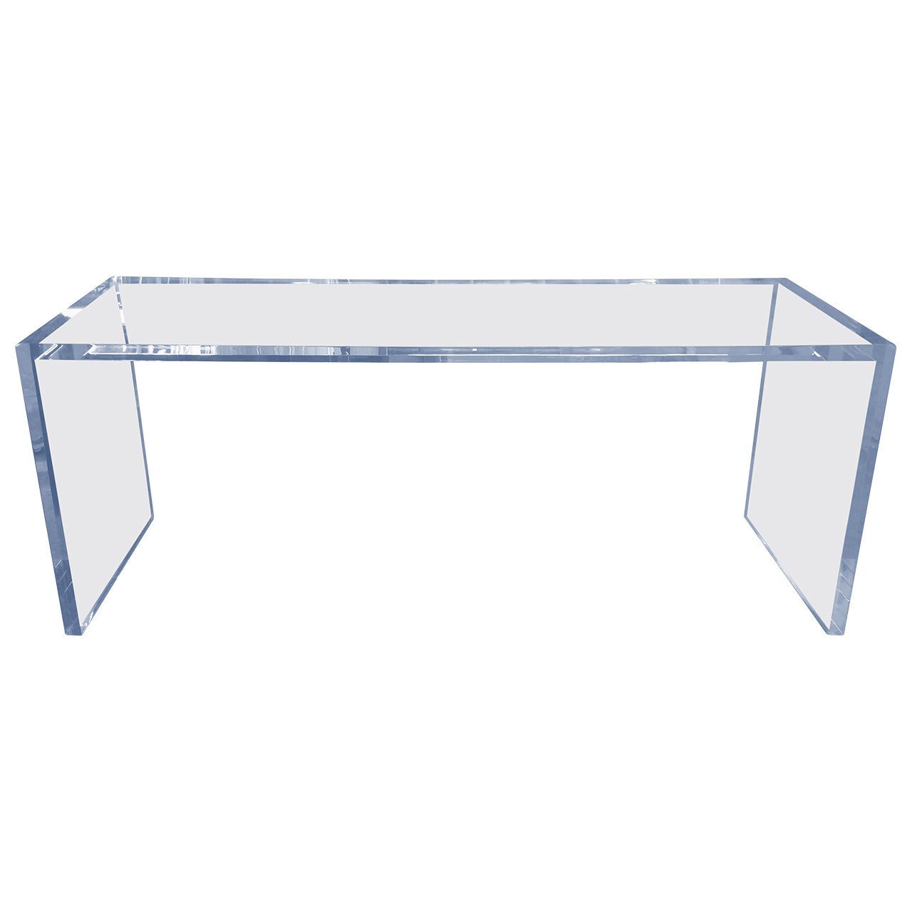 Beautiful Lucite Console Table by Cain Modern For Sale