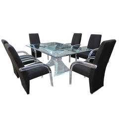 Sculptural "Odyssey" Dining Set by Lion in Frost, Chairs and Table 3