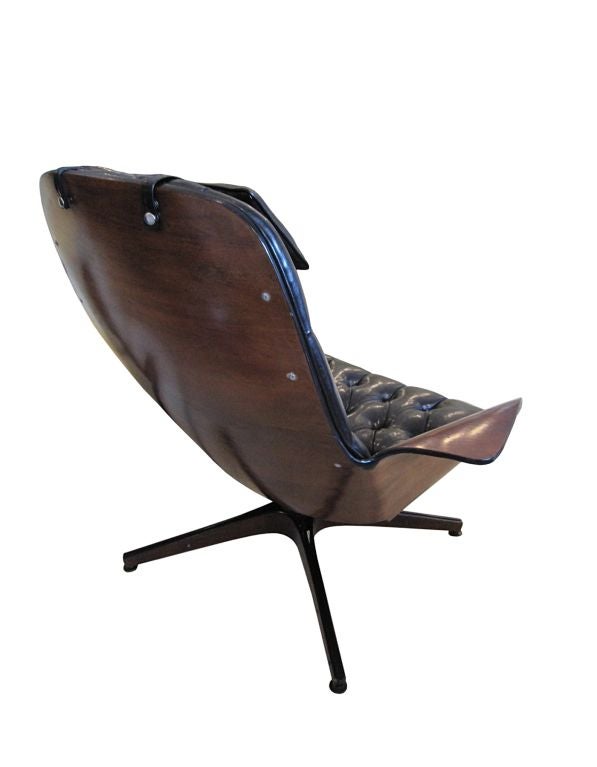 Late 20th Century George Mulhauser  Plycraft 1950s Lounge Chair and Ottoman