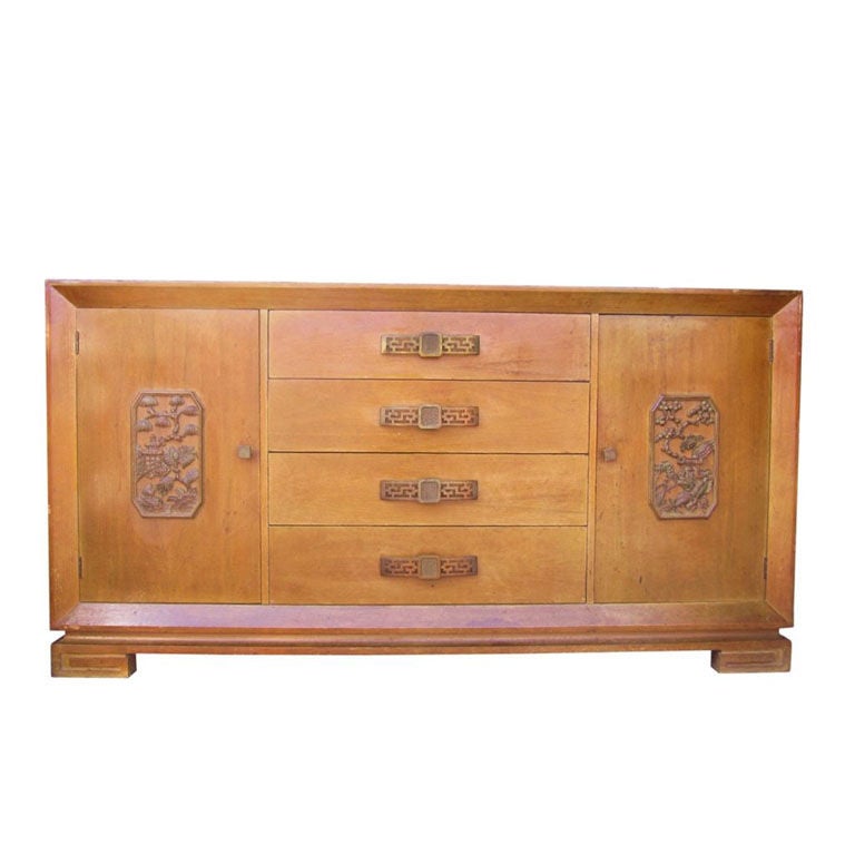 Bleached Mahogany Sideboard in the Manner of James Mont