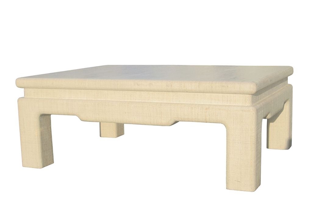Late 20th Century Raffia Covered Cocktail Table by Harrison Van-Horn