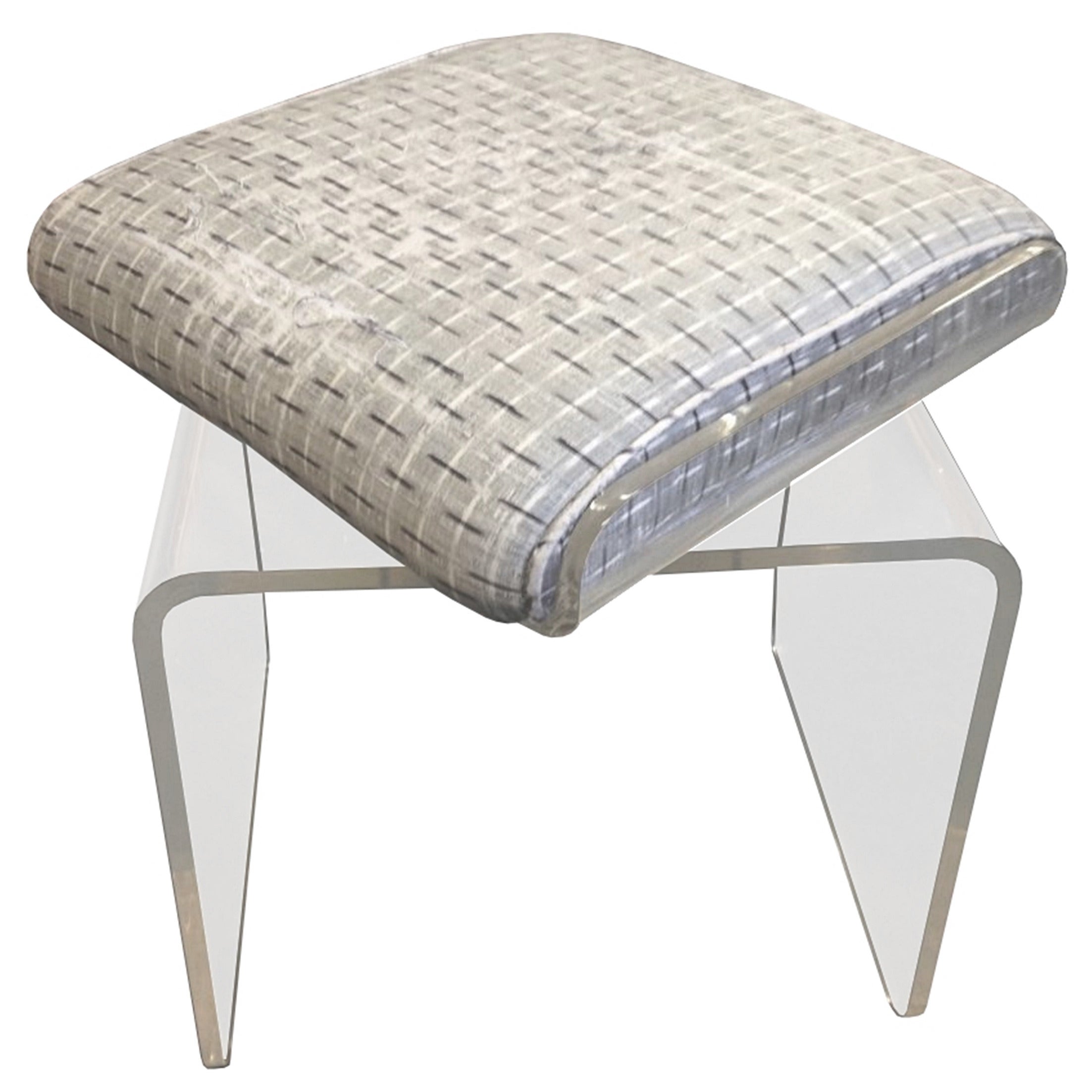 Vanity Swivel Bench by Charles Hollis Jones from the "Waterfall" Line, Signed