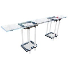 Console Table in Lucite and Black Enamel by Charles Hollis Jones 8