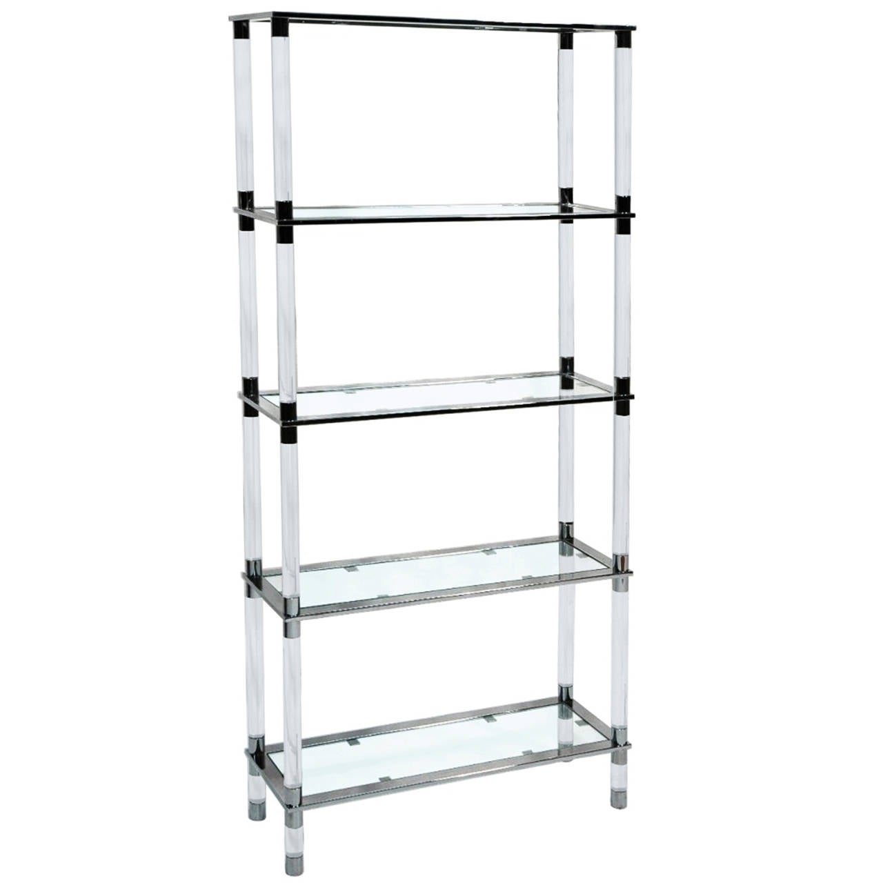 Stainless Steel Etagere lucite and stainless steel etagere designed and Stainless Steel Etagere lucite and stainless steel etagere designed and