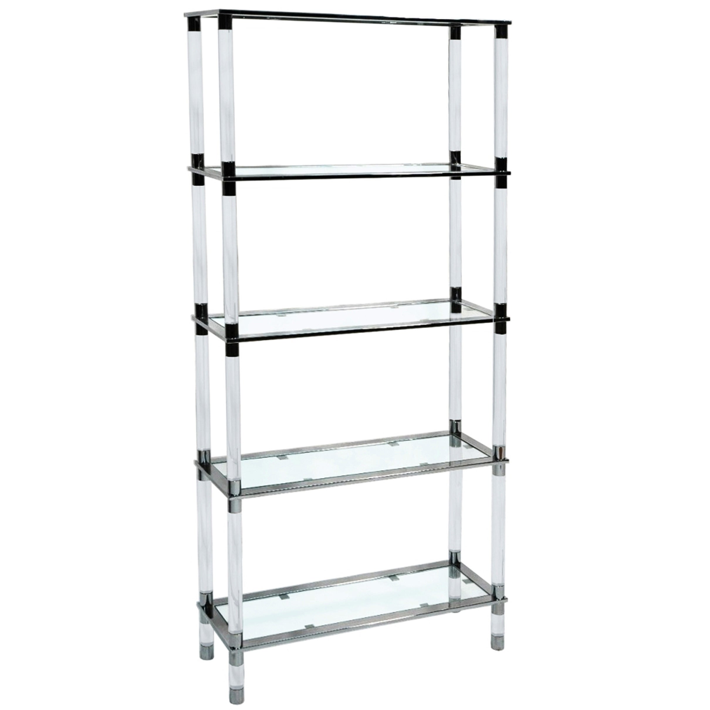Lucite & Stainless Steel Etagere By Amparo Calderon Tapia For Sale