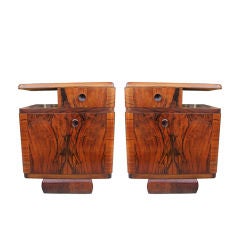 Pair of French Style Art Deco Night Stands Circa 1930's