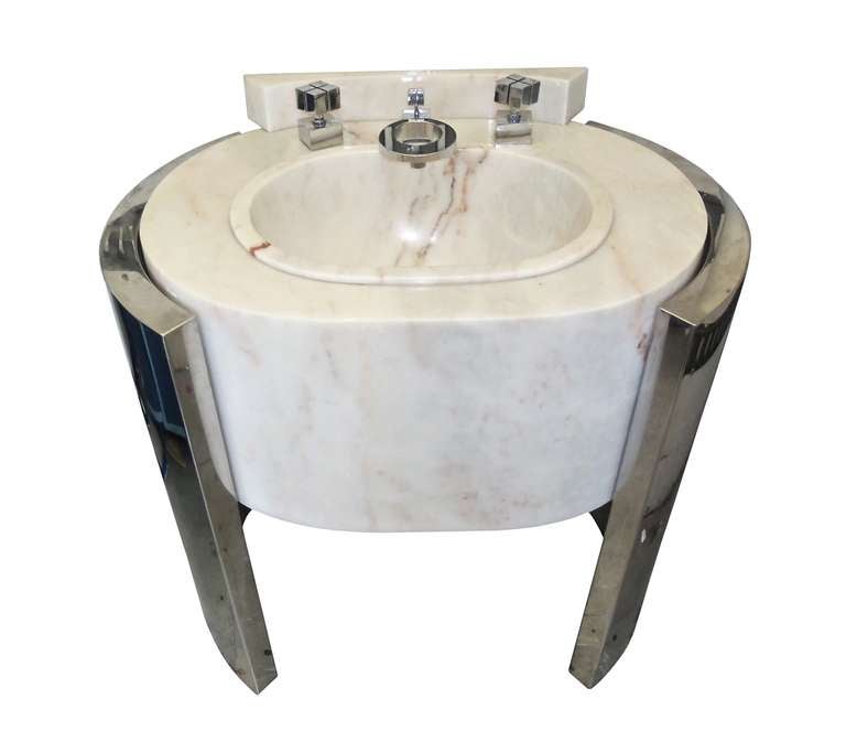pedestal sink marble