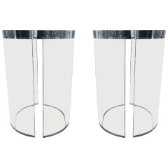 Lucite Side Tables by Charles Hollis Jones, from the "O" Collection