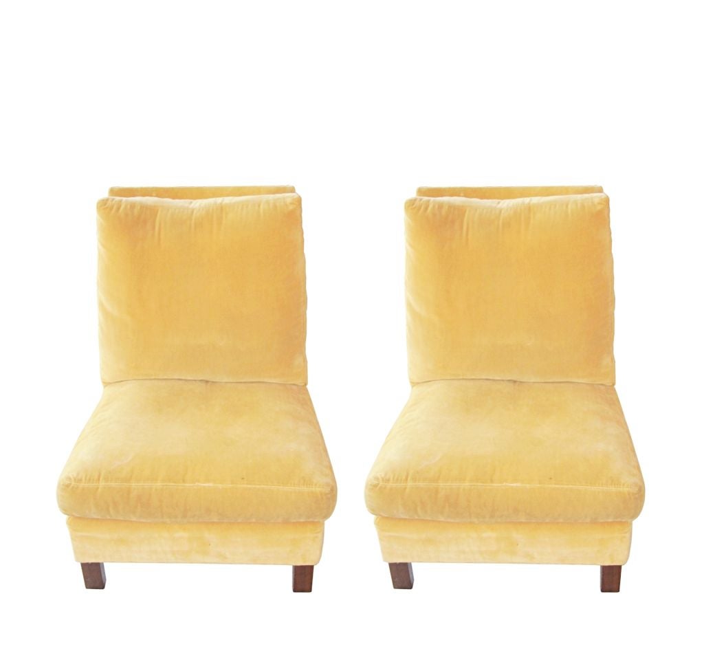 American Stunning MILO BAUGHMAN Slipper Chairs, Dated 1966
