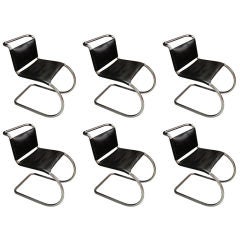 Set of 6 Mies Van Der Rohe Freestanding Chairs