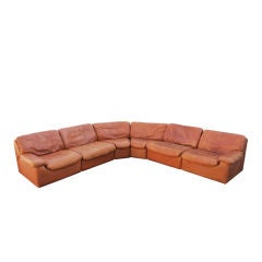 Used De Sede Six-Piece Leather Sectional