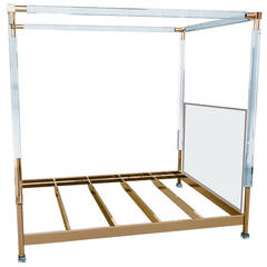 Charles Hollis Jones "Stallone" Bed in Lucite and Brass 11