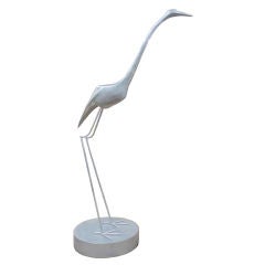 Elegant C.jere, Heron Aluminum Floor Sculpture 5ft Tall 7