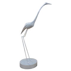 Elegant C.jere, Heron Aluminum Floor Sculpture 5ft Tall